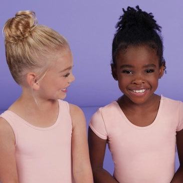 two kids wearing dancewear