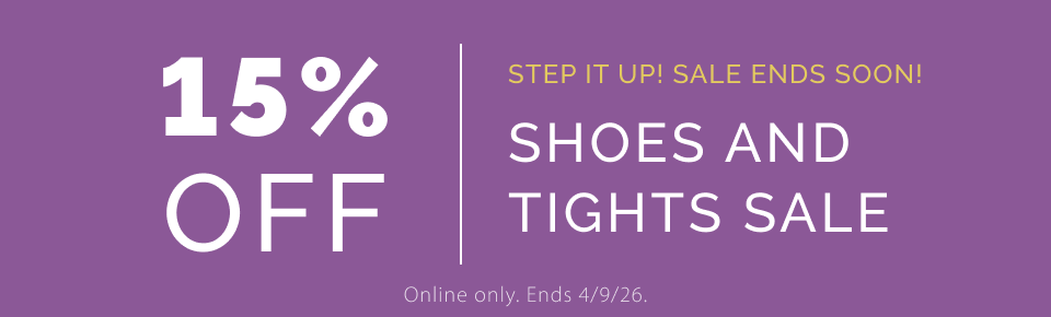save on all shoes and tights. Balera Bloch and Capezio