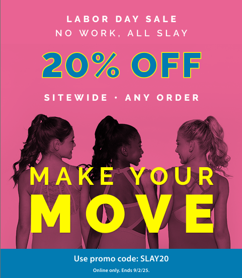 Save 20% off sitewide for Labor Day